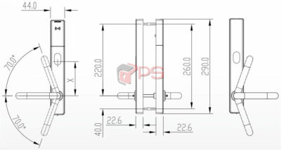 RFID Sonder Hotel Türbeschlag Langschild eckig Serie B02 Typ 100 2 3.jpg